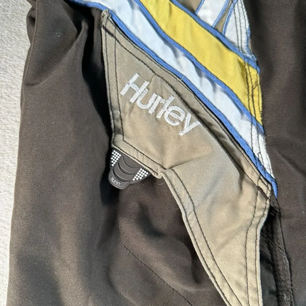 Hurley Boys Brown Board Shorts Swim Trunks Size 16 XL SURFING WAKEBOARD
